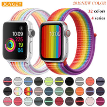 Load image into Gallery viewer, Nylon Sport Loop Soft Strap for Apple Watch 4/3/2/1 Breathable Replacement Watchbands For Apple Watch Band 38mm/40mm/42 mm/44 mm