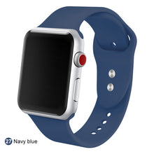 Load image into Gallery viewer, Soft Silicone Replacement Sport Band For 38mm Apple Watch Series1 2 3 4 5 42mm Wrist Bracelet Strap For iWatch Sports Edition