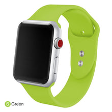 Load image into Gallery viewer, Soft Silicone Replacement Sport Band For 38mm Apple Watch Series1 2 3 4 5 42mm Wrist Bracelet Strap For iWatch Sports Edition