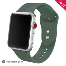 Load image into Gallery viewer, Soft Silicone Replacement Sport Band For 38mm Apple Watch Series1 2 3 4 5 42mm Wrist Bracelet Strap For iWatch Sports Edition
