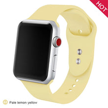 Load image into Gallery viewer, Soft Silicone Replacement Sport Band For 38mm Apple Watch Series1 2 3 4 5 42mm Wrist Bracelet Strap For iWatch Sports Edition