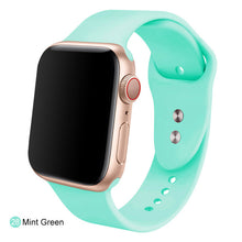 Load image into Gallery viewer, Soft Silicone Replacement Sport Band For 38mm Apple Watch Series1 2 3 4 5 42mm Wrist Bracelet Strap For iWatch Sports Edition