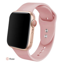 Load image into Gallery viewer, Soft Silicone Replacement Sport Band For 38mm Apple Watch Series1 2 3 4 5 42mm Wrist Bracelet Strap For iWatch Sports Edition