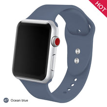 Load image into Gallery viewer, Soft Silicone Replacement Sport Band For 38mm Apple Watch Series1 2 3 4 5 42mm Wrist Bracelet Strap For iWatch Sports Edition