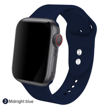 Load image into Gallery viewer, Soft Silicone Replacement Sport Band For 38mm Apple Watch Series1 2 3 4 5 42mm Wrist Bracelet Strap For iWatch Sports Edition