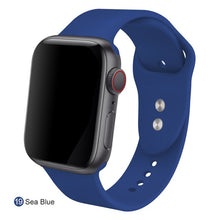 Load image into Gallery viewer, Soft Silicone Replacement Sport Band For 38mm Apple Watch Series1 2 3 4 5 42mm Wrist Bracelet Strap For iWatch Sports Edition