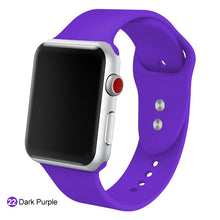 Load image into Gallery viewer, Soft Silicone Replacement Sport Band For 38mm Apple Watch Series1 2 3 4 5 42mm Wrist Bracelet Strap For iWatch Sports Edition