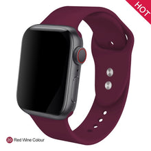 Load image into Gallery viewer, Soft Silicone Replacement Sport Band For 38mm Apple Watch Series1 2 3 4 5 42mm Wrist Bracelet Strap For iWatch Sports Edition