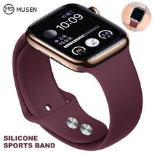 Load image into Gallery viewer, Soft Silicone Replacement Sport Band For 38mm Apple Watch Series1 2 3 4 5 42mm Wrist Bracelet Strap For iWatch Sports Edition